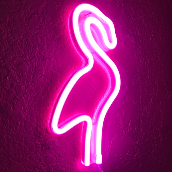 Flamingo neon pink night light sign LED plastic - Picture 1 of 1